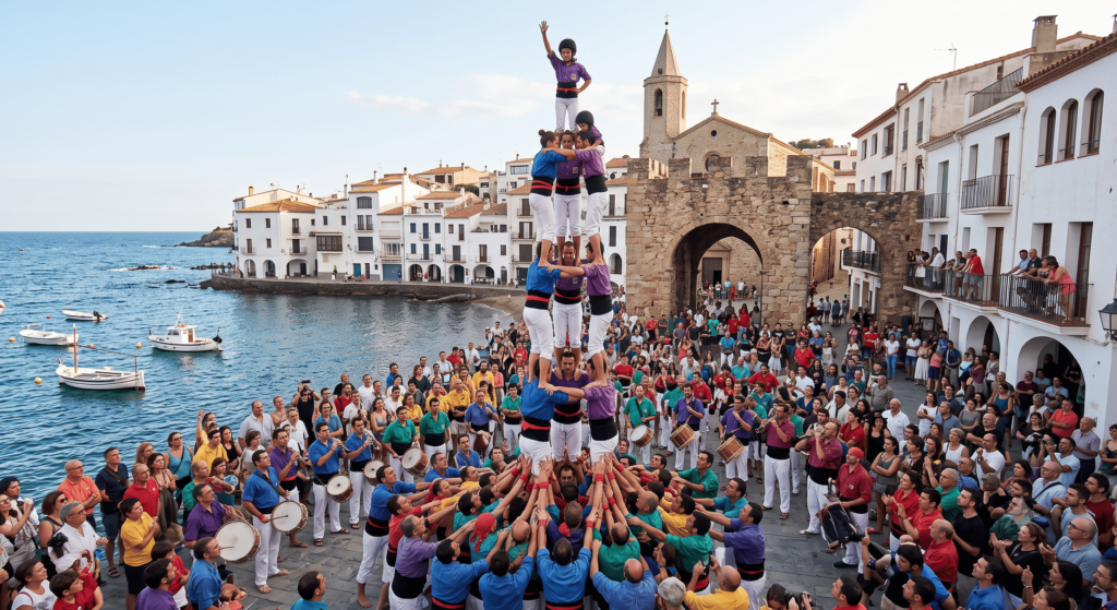 castellers en los pirineos