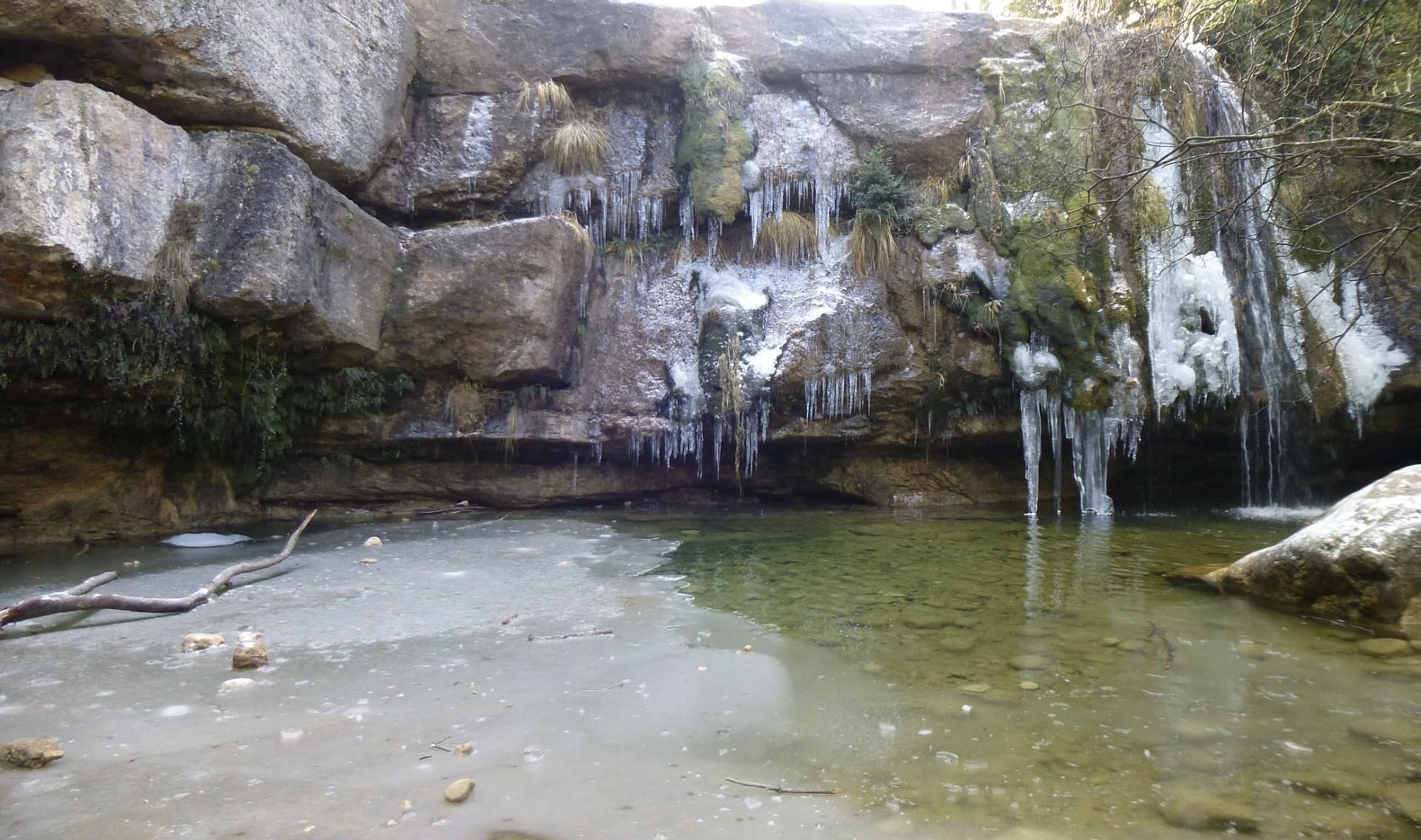 Gorges gelées dans la Garrotxa