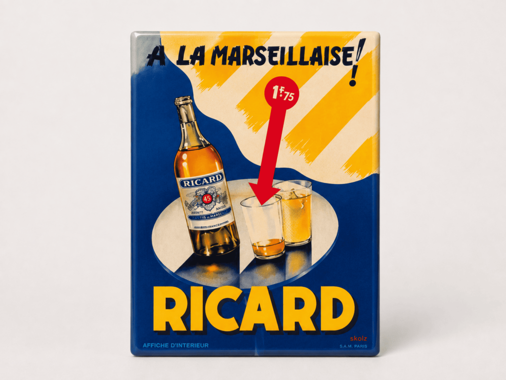 Plaque Ricard Vintage Marseille Plaque Ricard Vintage Marseille