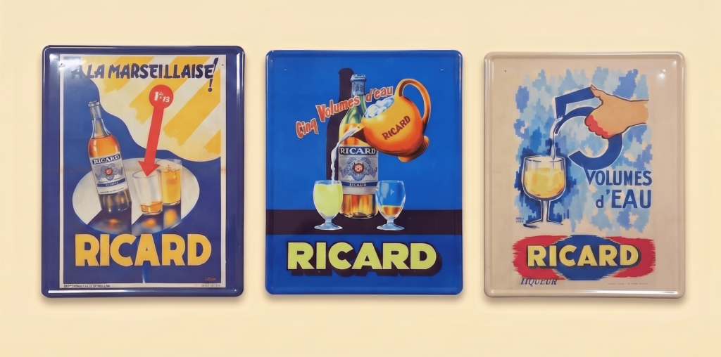 La nouvelle collection « Les Iconiques Ricard » arrive à la frontière Placas icónicas Ricard