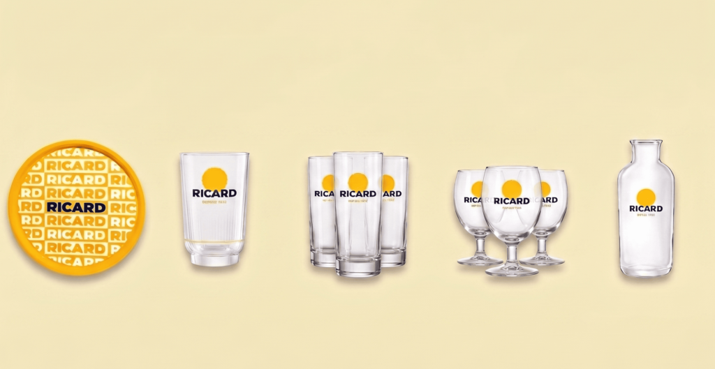 La nouvelle collection « Les Iconiques Ricard » arrive à la frontière utensilios y cristalería Ricard