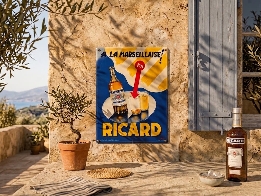 Plaque Ricard Vintage Marseille Plaque Ricard Vintage Marseille